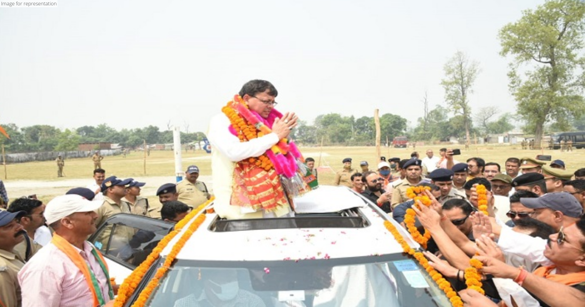 Ahead of assembly by-election, Uttarakhand CM holds roadshow in Champawat